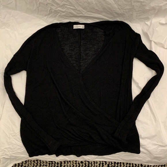 Abercrombie and Fitch Knitted Wrap Top - Picture 1 of 5
